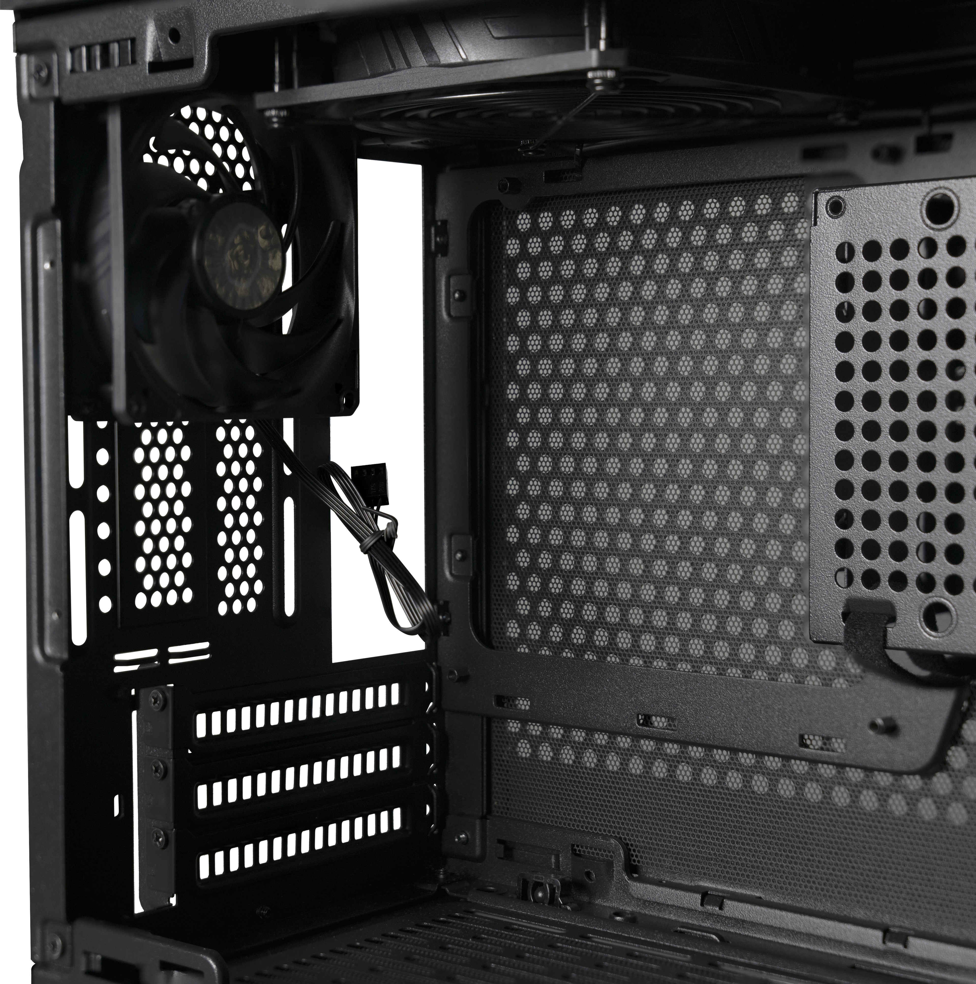 MCB-NR200-KNNN-S00 masterbox nr200, usb3.0x2, 1x92 fan, 1x120 fan, black, steel panel, w/o psu, mitx Cooler Master Cooler Master MasterBox Santreyd  - Вид №10