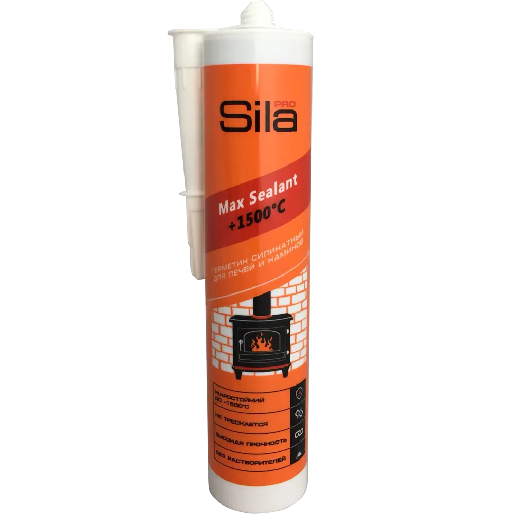 Герметик для печей Sila 1500°С черный 290 мл STLM-2207137
