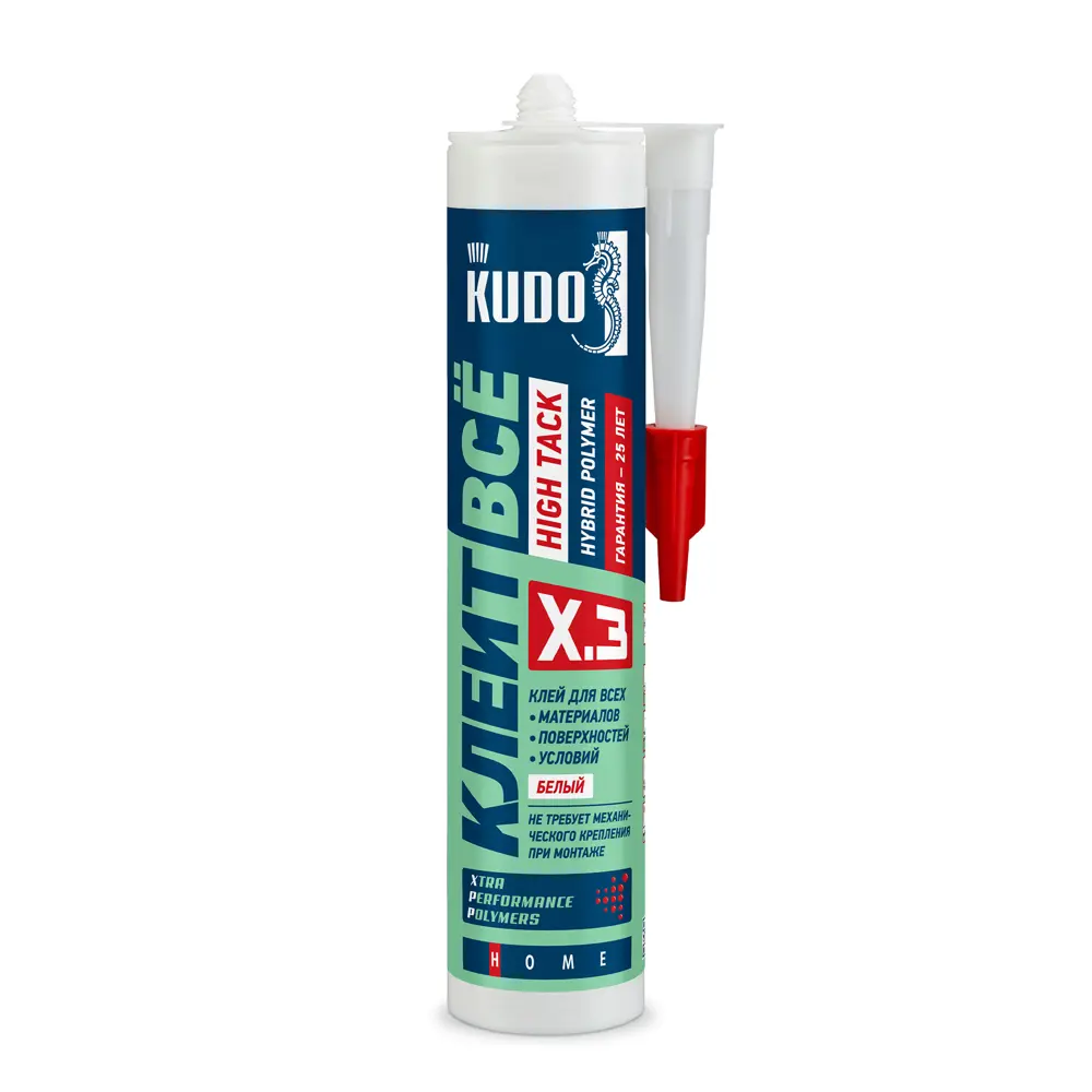 Клей KUDO Клеит Все HIGH TACK на основе гибридных полимеров 280 мл белый KX-3W STLM-2188977