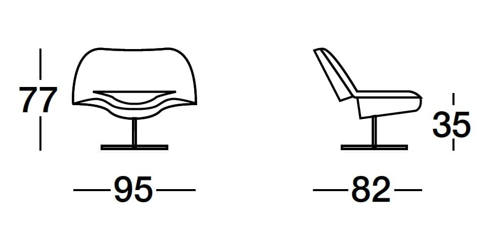 Спицевое вращающееся кресло Dema MEDIUM LIPS ARCH-00115888 - Вид №2