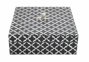 Коробка декоративная чёрная / белая большая UNICO  255398 Белый;чёрный;серебряный