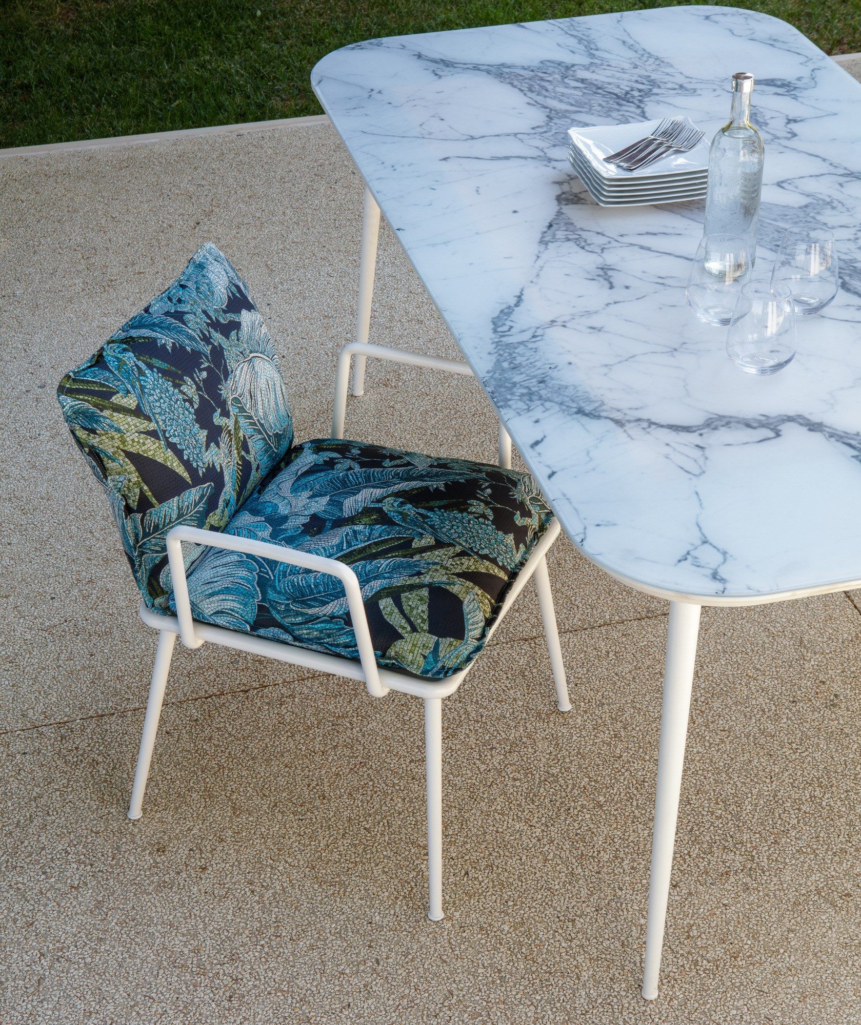 Алюминиевый садовый стол с Витритовым верхом Sicis Filicudi ARCH-00112922 - Вид №5