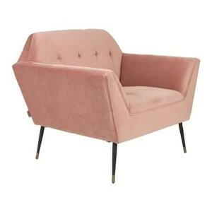 Кресло Kate розовое низкое под бархат