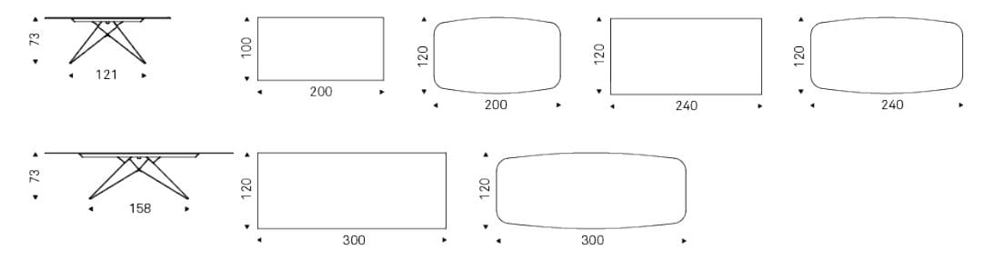 Прямоугольный стол из стали и хрусталя Cattelan italia Premier ARCH-00076362 - Вид №2