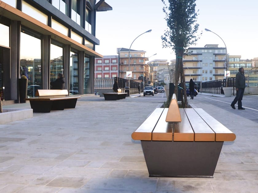 Деревянная скамья со спинкой Metalco CANAPÈ ARCH-00023339