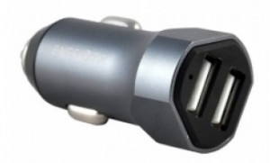 500209 Автомобильное зарядное устройство "Alu drive 2 USB Aluminium 4.8A. Gunmetal" EnergEA