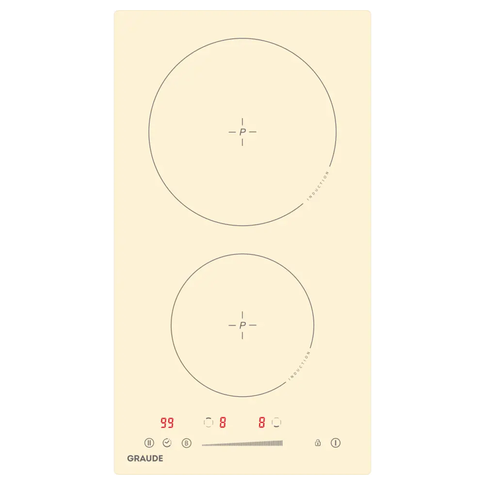 98293864 Индукционная варочная панель Graude IK 30.1 C 28.80 см 2 конфорки цвет бежевый STLM-0619052