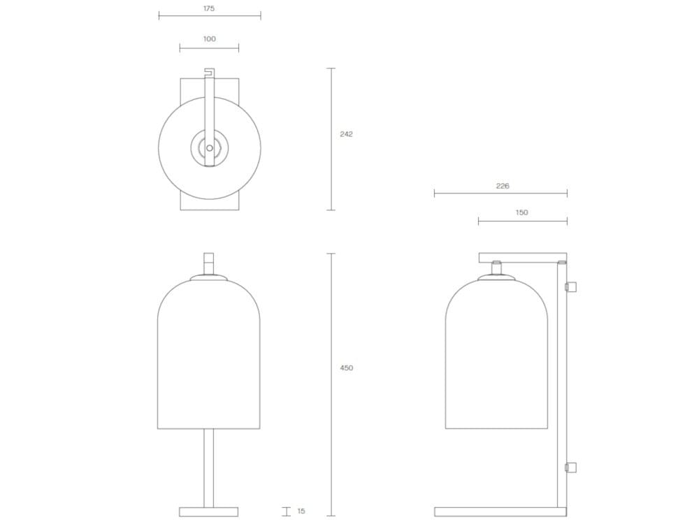 Настольная лампа из стали и стекла Articolo Studios Lumi ARCH-00022491 - Вид №5
