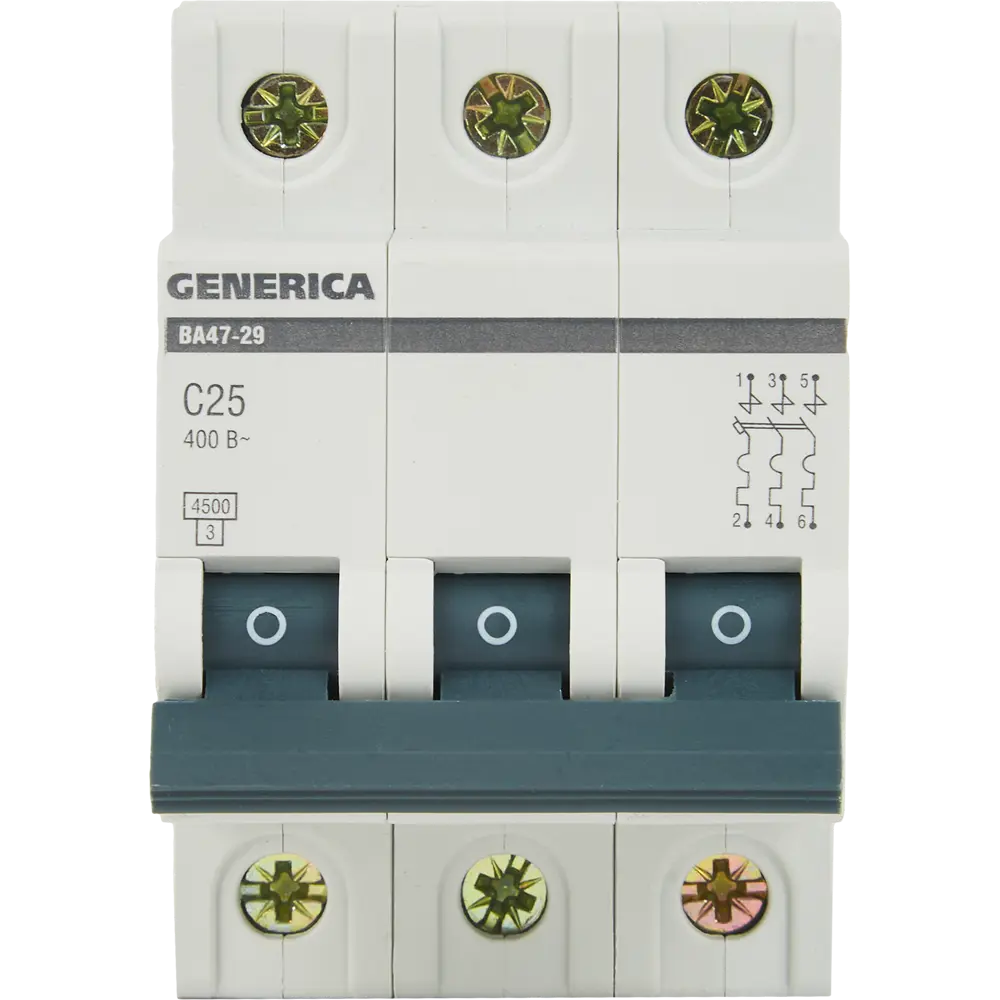 Автоматический выключатель Generica ВА47-29 3Р для защиты электросети 84798312 STLM-0055298 - Вид №5
