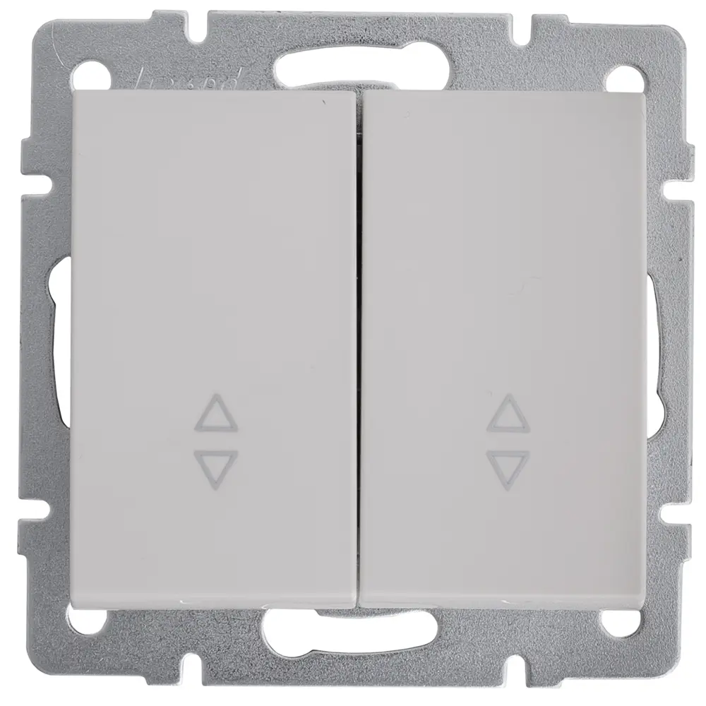 Выключатель проходной встраиваемый Lezard Rain 2 клавиши, цвет бежевый STLM-2139038