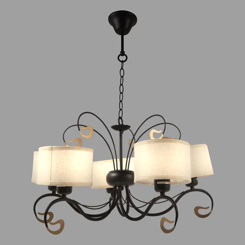 Люстра Escada, 5xE27x60 Вт, 15 м², цвет чёрный 82055451 STLM-2197273  - Вид №2