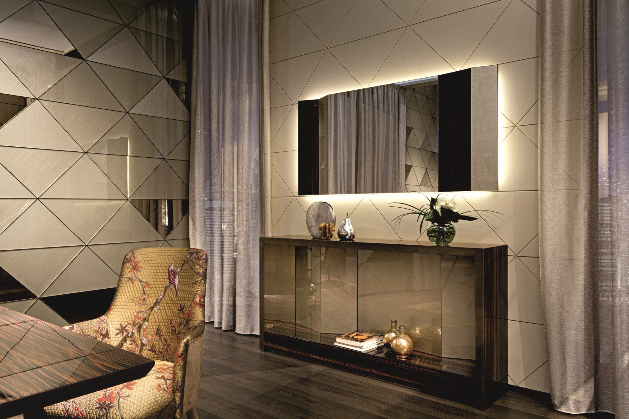 Прямоугольная консоль из черного дерева Sicis оригами ARCH-00097898 - Вид №2