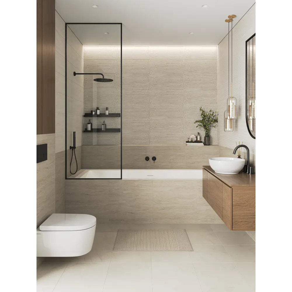Настенная плитка Unitile Antica 01 25x60 см 1.2 м² матовая цвет бежевый STLM-2189965 - Вид №2