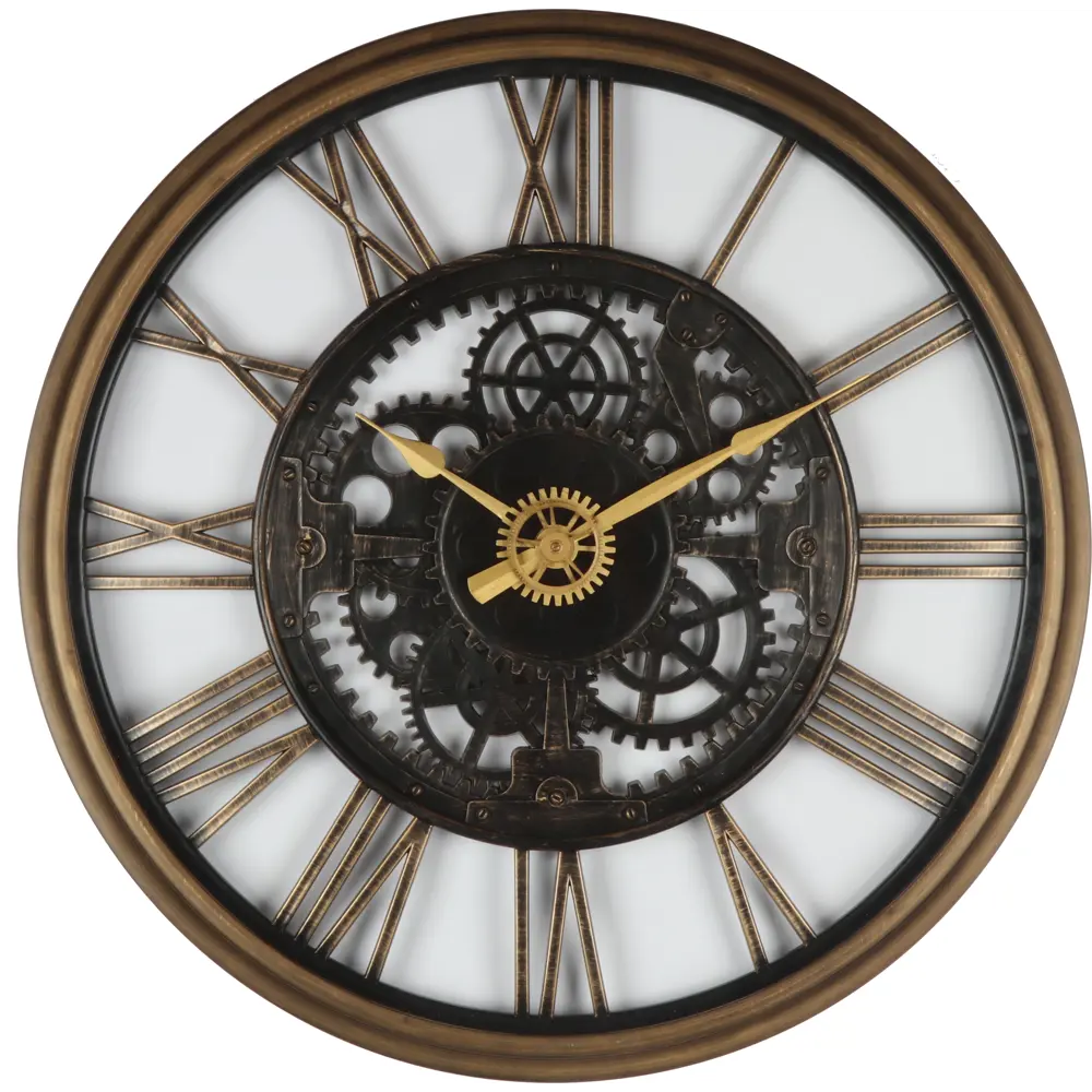 Часы настенные Dream River Шестеренки круглые пластик цвет черный ø61  см STLM-2019139 - Вид №1