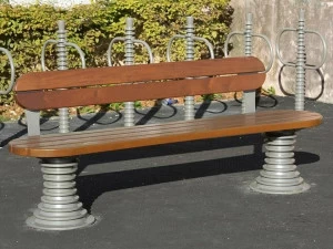 GHM-ECLATEC Деревянная скамейка со спинкой Bell'ora