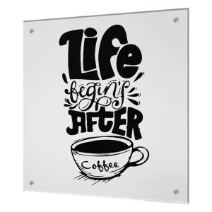 90701086 Защитный экран Borntoprint life cofee 60x50x0.4 см закаленное стекло цвет прозрачный STLM-0345025