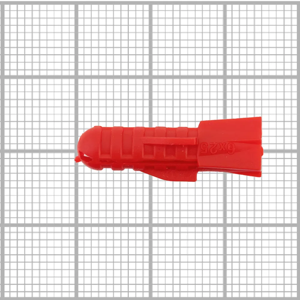 Дюбель распорный для полнотелых материалов 6х25 мм полипропилен цвет красный 200 шт НЕВСКИЙ КРЕПЕЖ STLM-2209577 - Вид №2
