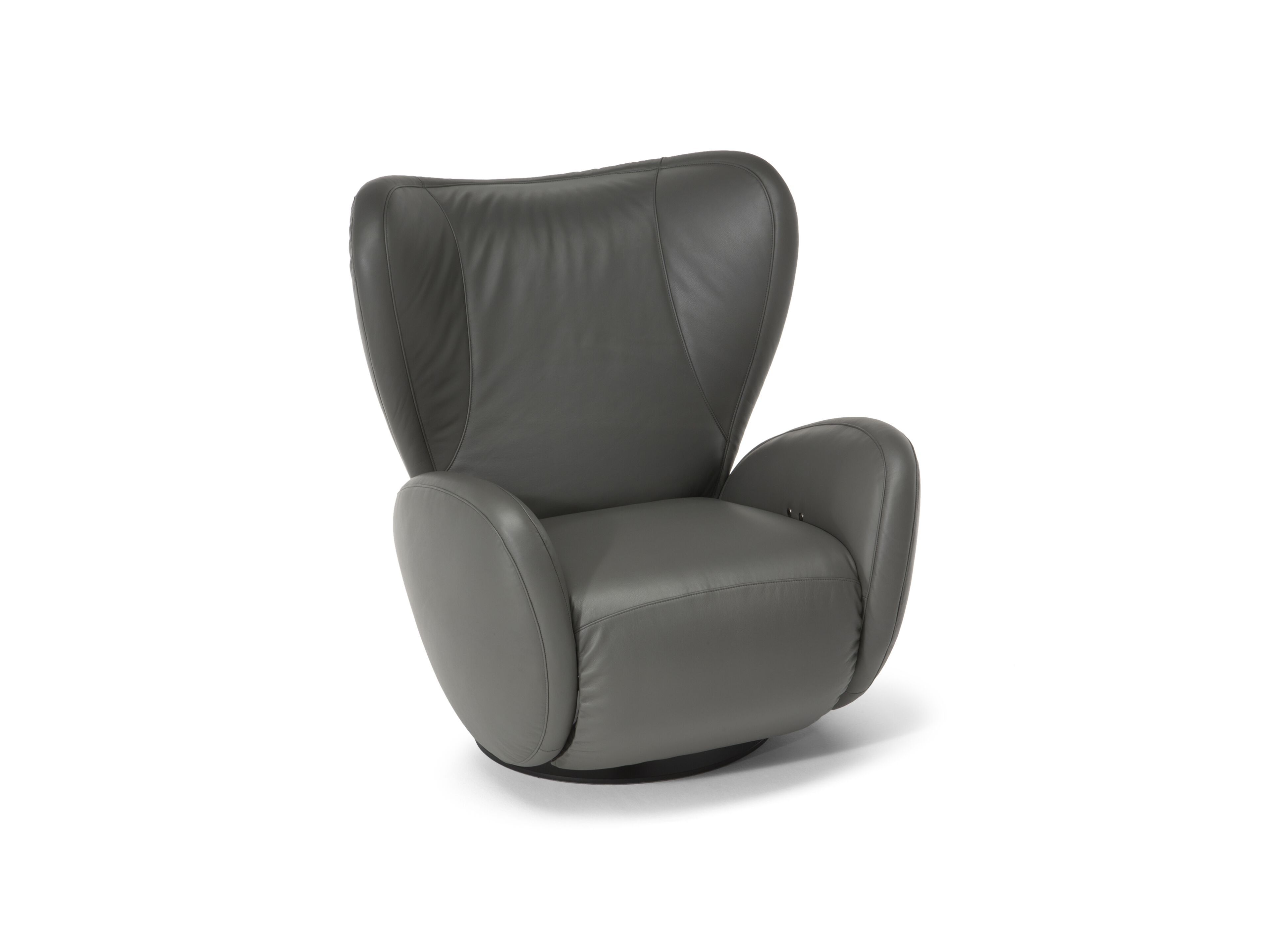 Кожаное кресло с откидывающейся спинкой с подставкой для ног Natuzzi Italia FIORITA ARCH-00023512 - Вид №3