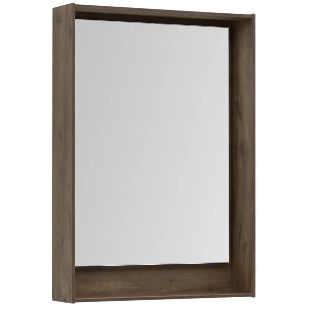 Зеркало для ванной Aquanet Мокка с подсветкой 58x83 см цвет дуб STLM-2176425