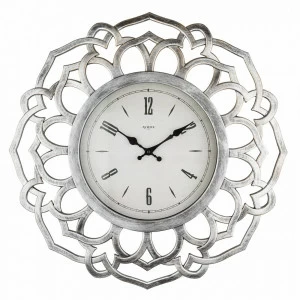 Часы настенные пластиковые с фигурной рамкой 60 см серебро с серым Aviere AVIERE  00-3872860 Серебро;серый