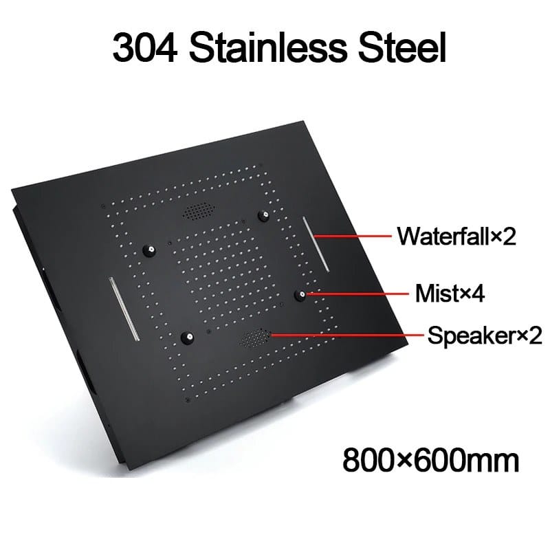 Светодиодный набор для душа из нержавеющей стали с ручным душем Fontana Showers FS1462 ARCH-00063213 - Вид №2