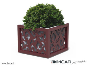 Низкая металлическая плантатор