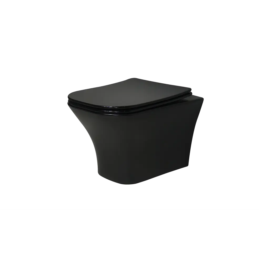 Комплект инсталляция с унитазом Culto Jakob с кнопкой цвет черный матовый STLM-2165950 - Вид №7
