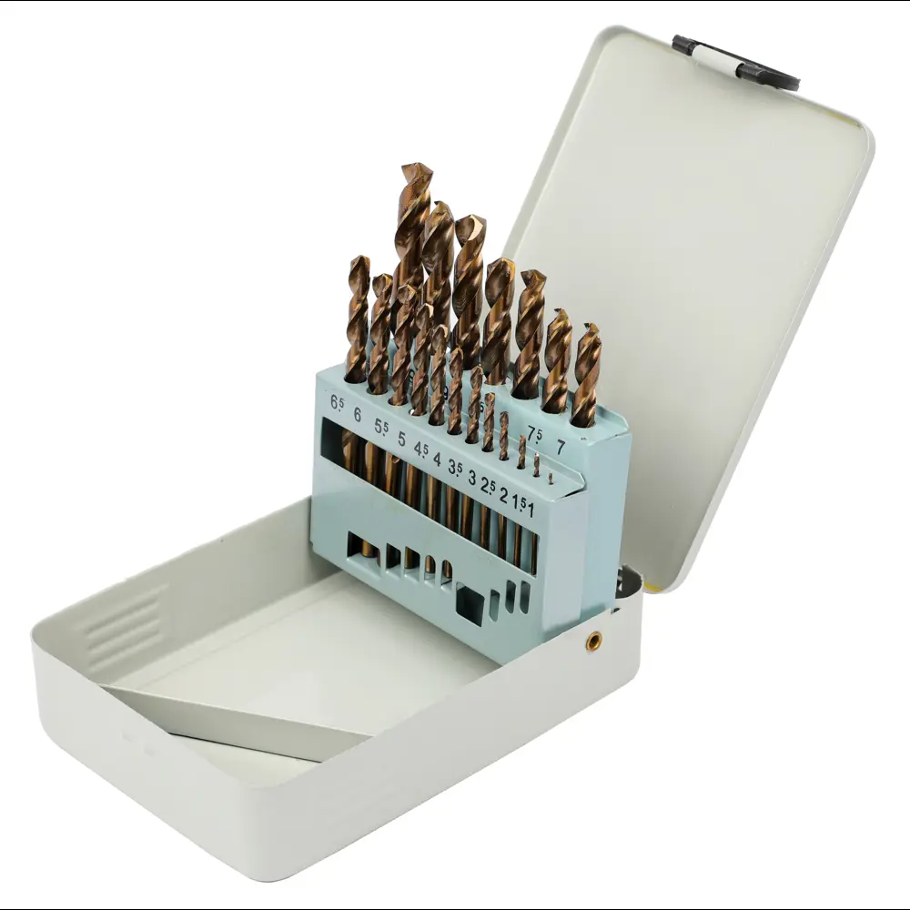 Набор сверл по металлу №80 Р6М5К5 (5% кобальт) Волжский инструмент 1-10 мм, 19 шт STLM-2186784