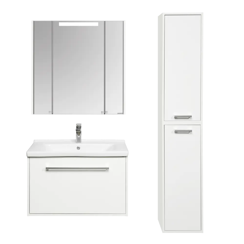 Тумба под раковину подвесная Aquaton Мерида 80 см цвет белый STLM-2005722 - Вид №5