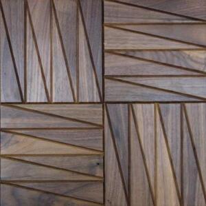 Мозаика и 3D панели из дерева Esse 1023-st Американский С Фрезеровкой Орех американский Селект 3д (мозаика панели), гладкая (3Д (мозаика панели), Гладкая) 1064х324 мм.