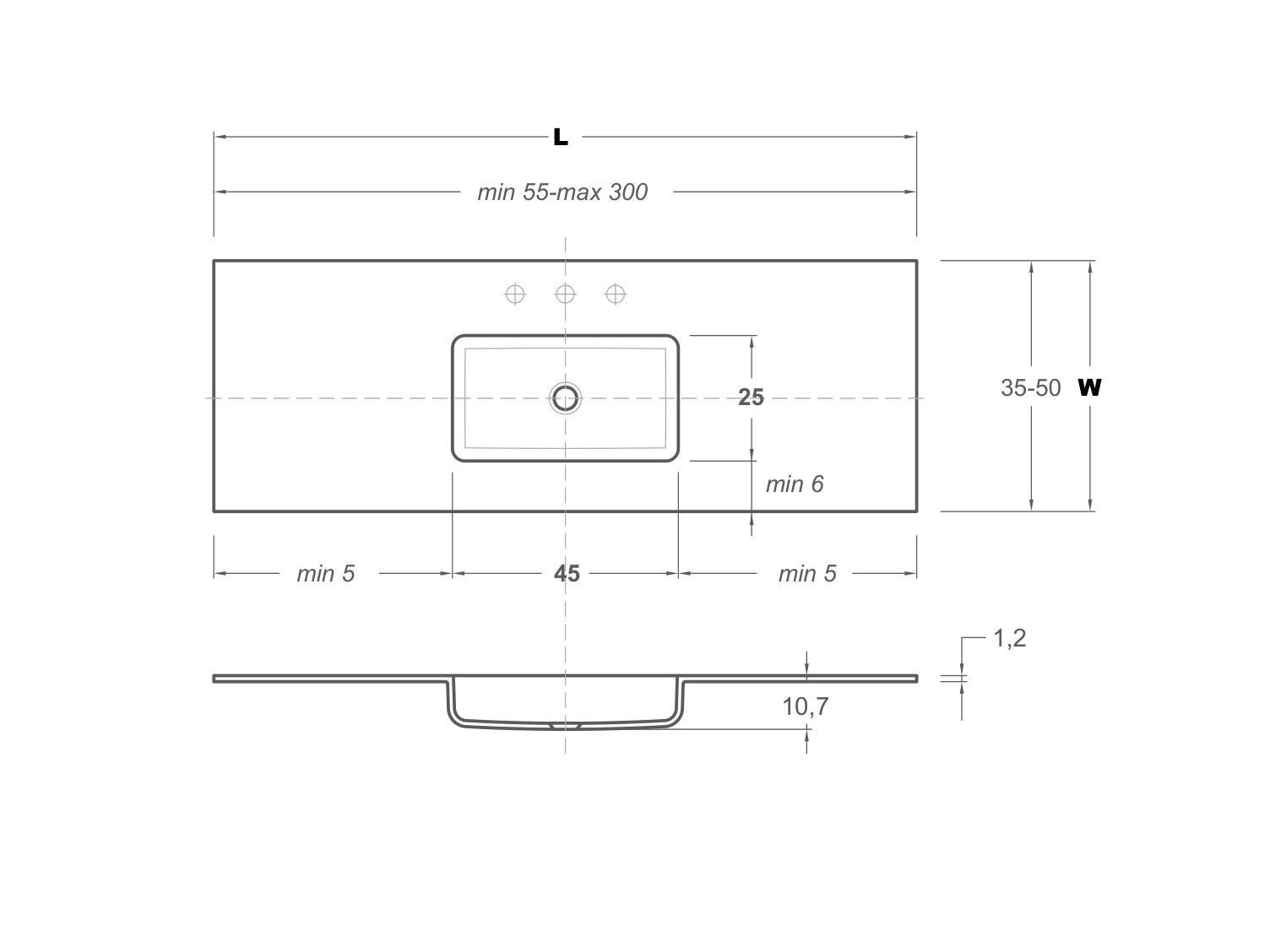 Столешница со встроенной раковиной Inbani H6 ARCH-00090275 - Вид №1