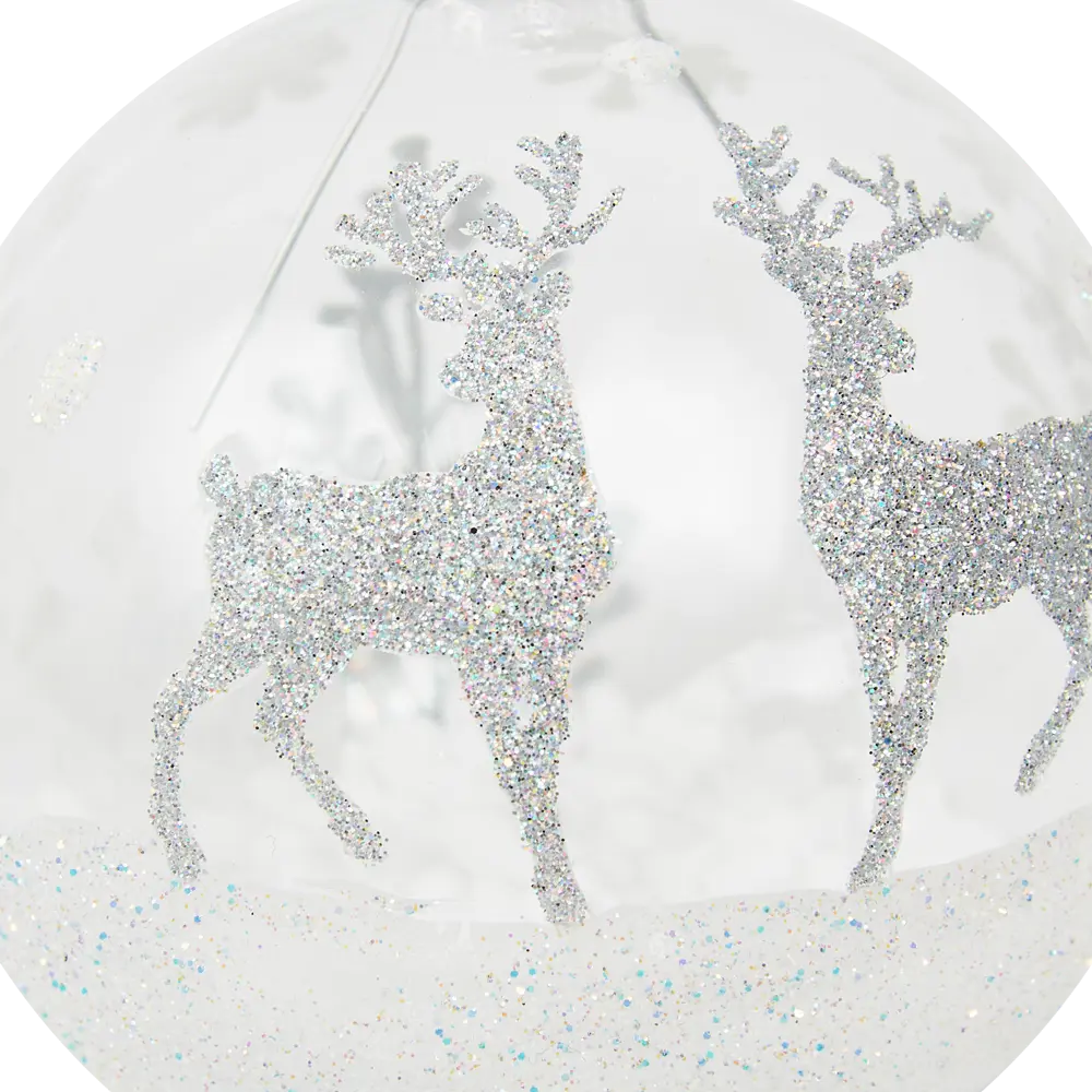 85178258 Шар Олени зимой 2 КУ-80-214008 Коломеев 8x9 см STLM-0961133 Santreyd  - Вид №1