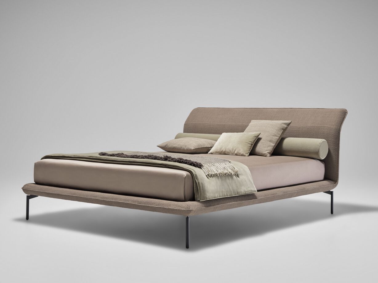 Двуспальная кровать из ткани с мягким изголовьем Twils ELLE ARCH-00136001