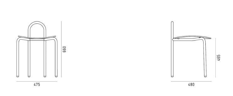 Деревянный низкий стул SP01 Michelle ARCH-00051326 - Вид №3