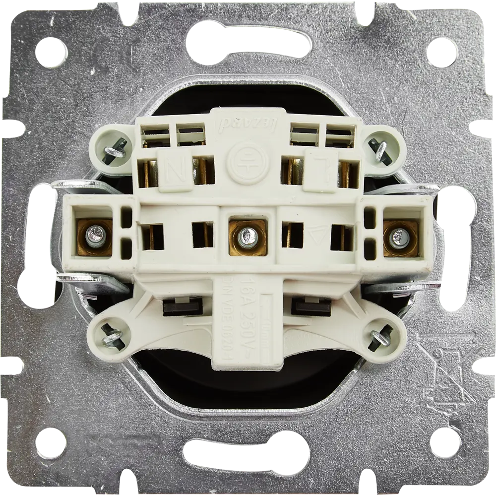 Розетка Lezard Karina без заземления цвет черный бархат STLM-2040995 - Вид №3