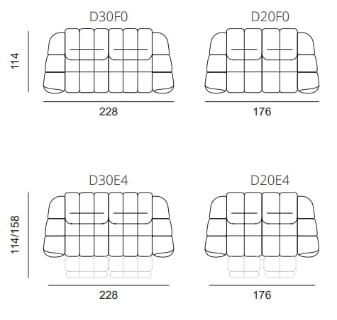 Тканевый диван с откидной спинкой AERRE ITALIA виноград ARCH-00032321 - Вид №7