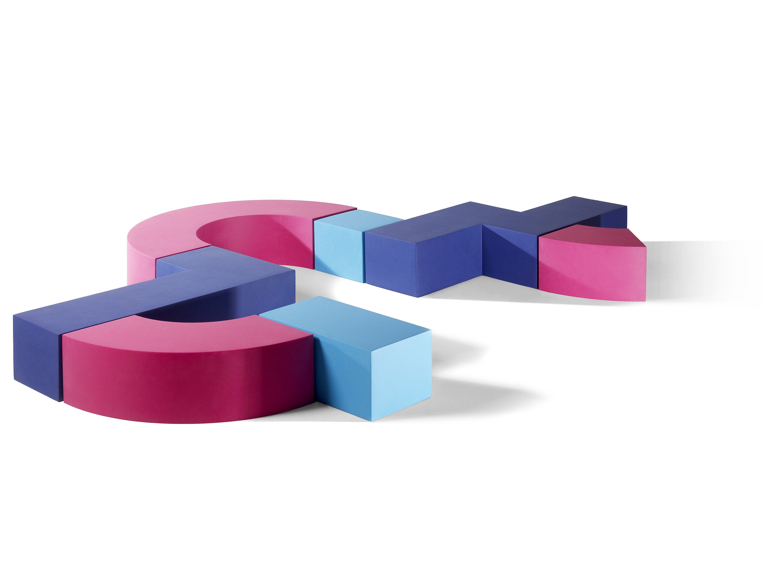 Модульная изогнутая скамья из пены QM Quinze & Milan ARCH-00145816 - Вид №1