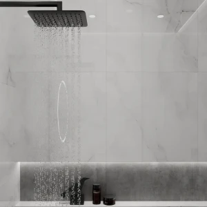 Глазурованный керамогранит Arcadia Ceramica Anty Sky Grey Glossy 60x60 см 1.44 м² глянцевый цвет светло-серый