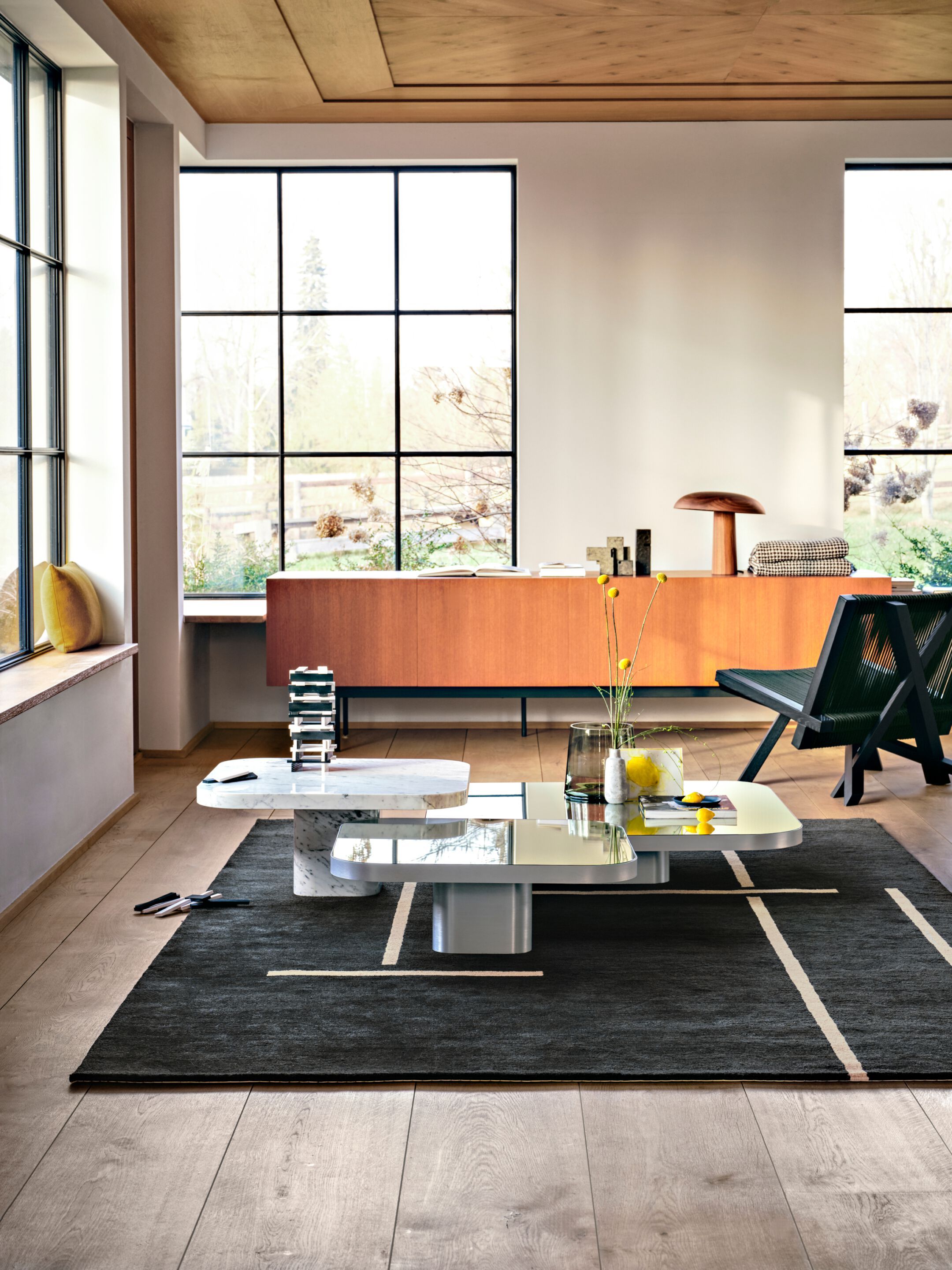 Алюминиевый квадратный низкий журнальный столик Classicon лук ARCH-00129684 - Вид №3