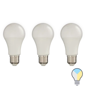 Набор умных ламп светодиодных Wi-Fi Osram Smart Plus E27 220-240 В 14 Вт груша матовая 1521 лм изменение оттенков белого 3 шт