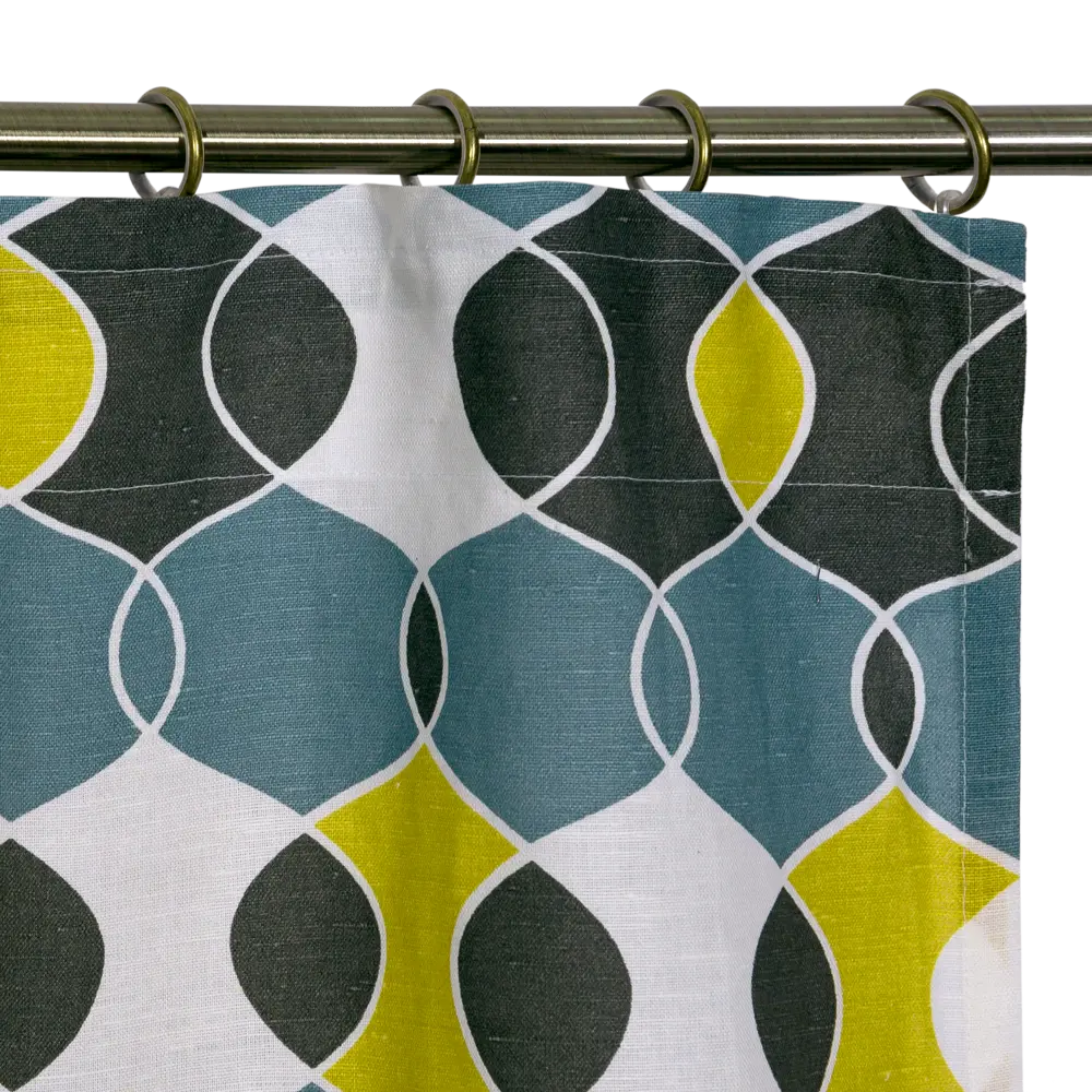 Штора на ленте «Геометрия» 145х260 см цвет бирюзово-жёлтый ВАСИЛИСА STLM-2061127 - Вид №3