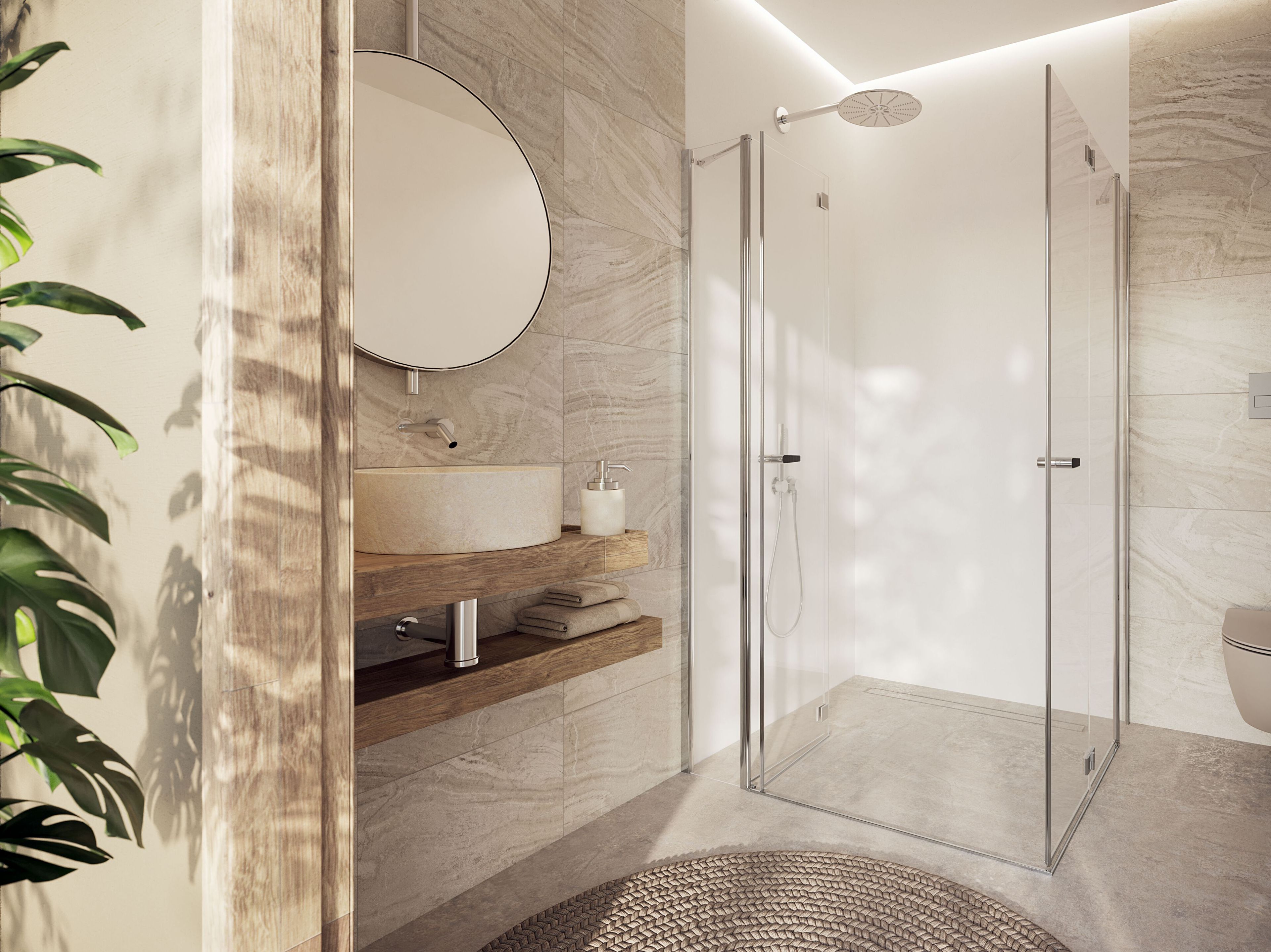 Хрустальная душевая кабина с распашной дверью DUKA Multi-S 4000 NEW ARCH-00027306