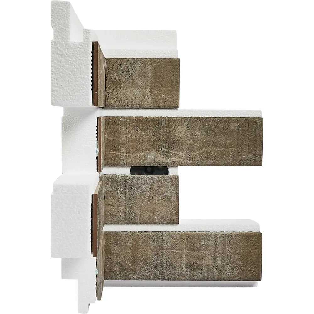 Термопанель внутренний угол Мосстрой-31 Brick Stone бежевый 31x31x41x5 см STLM-2041797 - Вид №1