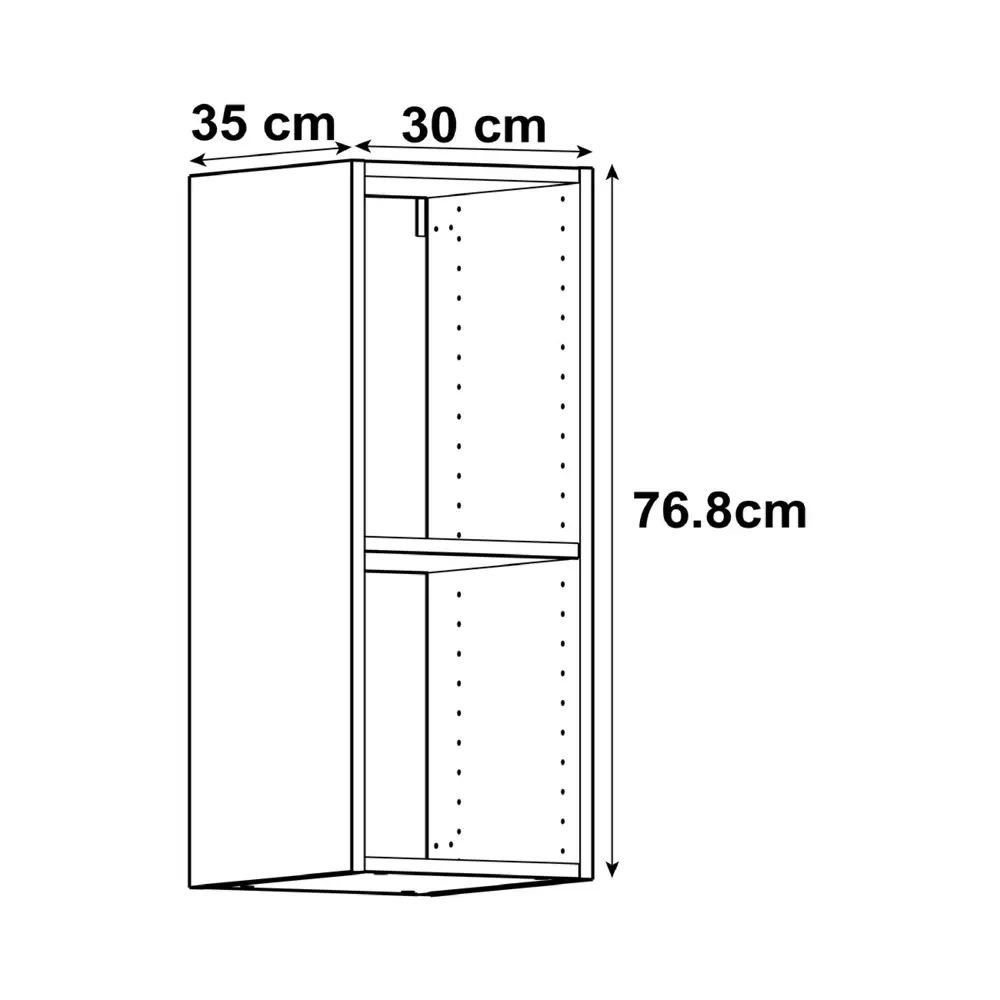 Каркас навесной 30x76.8x35 см, ЛДСП, цвет белый DELINIA ID STLM-2103298 - Вид №1