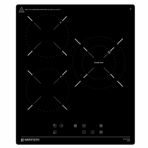 91505064 Электрическая варочная панель Meferi MEH453BK POWER 43 см 3 конфорки цвет черный STLM-1528135