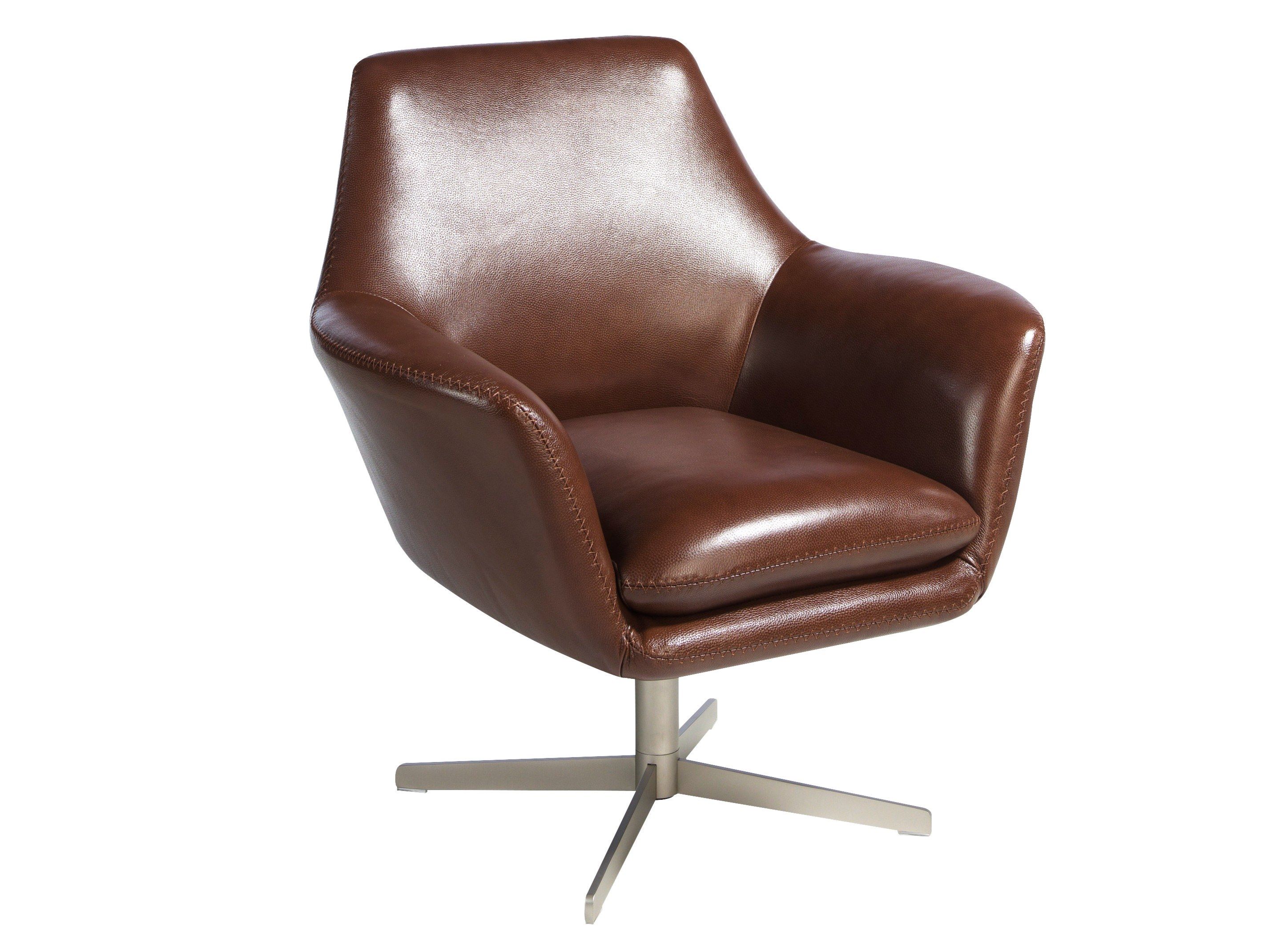 Вращающееся кресло с кожаными спицами Angel Cerda диван тренд ARCH-00076272