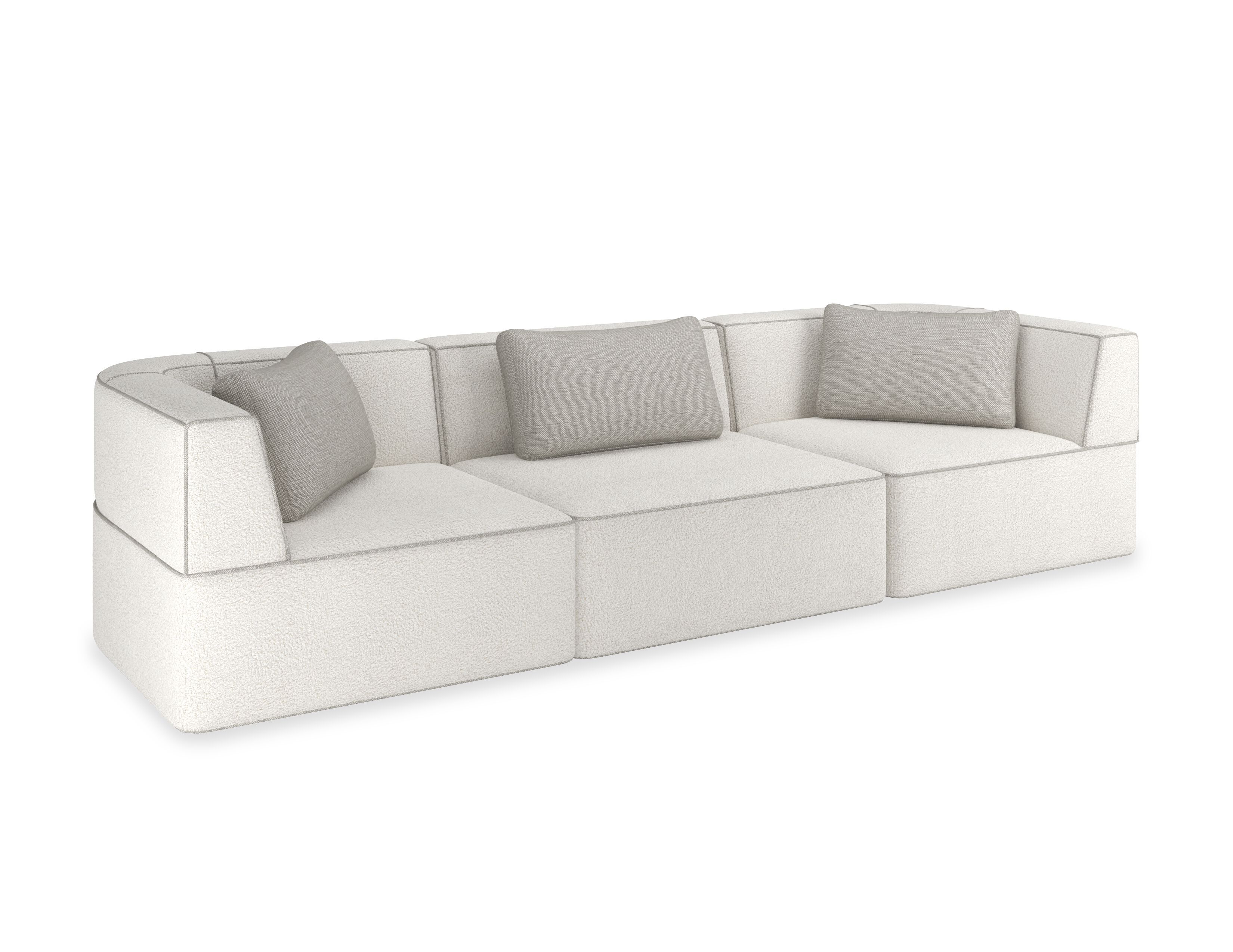3-местный модульный линейный диван из нубука Caracole Марбелья ARCH-00022597 - Вид №8