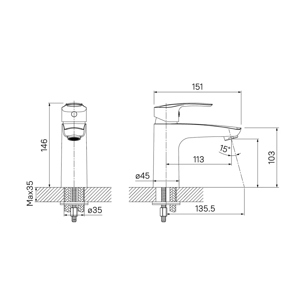 Смеситель для раковины Iddis Blaze BLASB00i01 однорычажный цвет хром STLM-2100095 - Вид №2