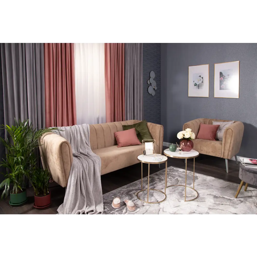 Подушка с пуговицей Бархат 43x43 см цвет зеленый 89112393 STLM-2119626 LINEN WAY  - Вид №5