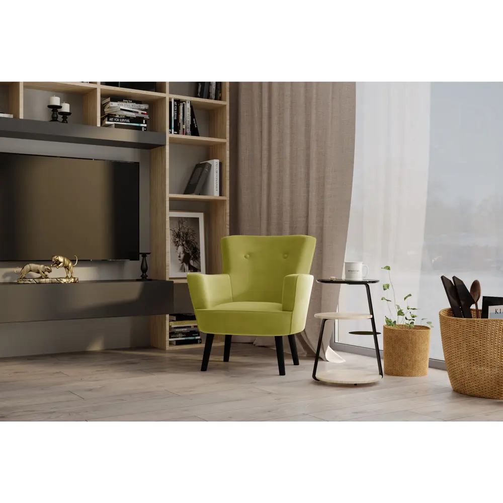 Кресло полиэстер Seasons Вилли 77x86x76 см цвет желтый STLM-2043911 - Вид №2